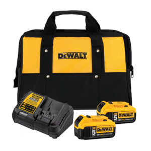 2-Pack DeWALT XR 20V Max 5.0Ah Li-ion Battery + Charger Kit + Select Bonus Tool $199 + Free Shipping