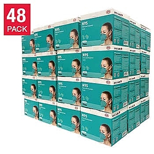 BYD Costco : N95 Particulate Respirator Disposable Face Mask, 960 Count (48 x 20 Count Boxes) - $99.99