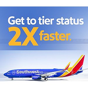 Southwest Airlines Double Tier-Qualifying Points Bonus Promotion ***Must Register*** Thru November 30, 2021