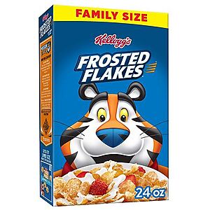 3 Boxes of Kellogg's Frosted Flakes Cereal (24 oz), Raisin Bran (24 oz) & More, $5.11