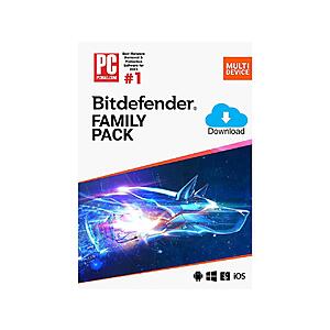 2-Yrs Bitdefender Family Pack 2024 Security Software (15 Devices; Digital Download) $33 & More