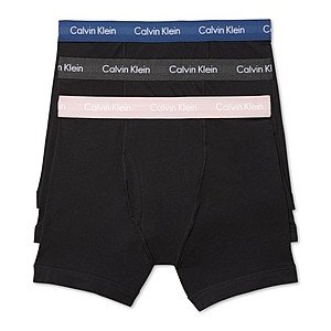3-Pack Calvin Klein Men's Cotton Stretch Boxer Briefs (Black/Pink) $15.50 + Free Shipping