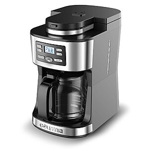 Gourmia Digital Coffee Machine 12-Cup Large coffee maker Coffee Grinder & glass coffee pot for $62.12