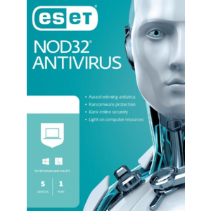 ESET NOD32 Antivirus 2024 (1-Year/5 Devices, Digital Download) $26