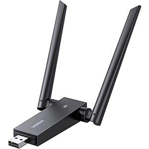 Prime Members: UGREEN AC1300 Dual Band Wi-Fi USB 3.0 Adapter w/ Dual Antennas $10.05 + Free S/H & More