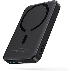 Baseus 10000mAh 20W Wireless Magnetic Power Bank w/ Type-C Cable $22.79 + Free Shipping w/ Prime or orders $35+