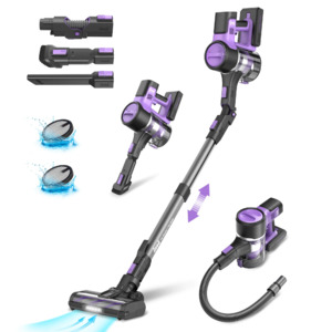 INSE S10X, 9-in-1 Cordless Vacuum / Dyson Competititor - 26Kpa 350W Suction, 50min Runtime - $77