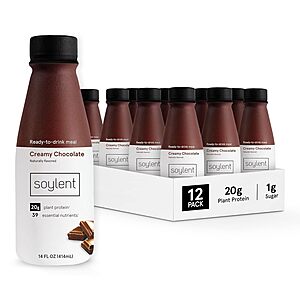 Soylent Complete Nutrition Gluten-Free Vegan Protein Meal Replacement Shake 14 Fl Oz (Pack of 12) $25.87 at Amazon