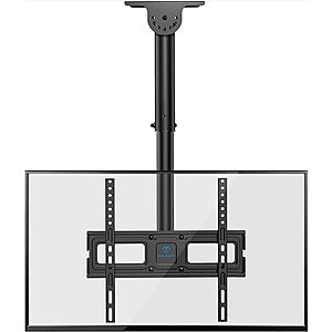 Prime Members: PERLESMITH Ceiling Mount for 26-65 inch Flat Screen Displays, Hanging Adjustable Ceiling Bracket Fits Most LCD LED OLED 4K TVs, Pole Mount Holds up to 110lbs $19.69
