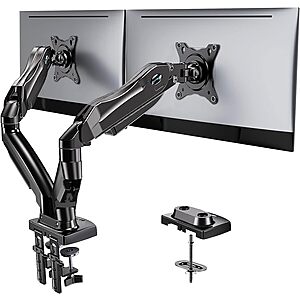 Huanuo Dual Monitor Adjustable Spring Stand Monitor Mount (13" - 30" Monitors) $34.99