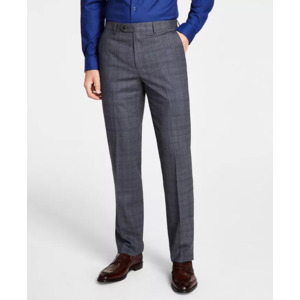 Michael Kors Men's Plaid Classic-Fit Wool-Blend Stretch Suit Separate Pants $29.99