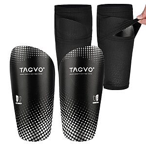 TAGVO Soccer Shin Guards for Kids Youth, Shin Pads and Shin Guard Sleeves with Optimized Insert Pocket, Protective Soccer Equipment for Boys Girls Men $7.79