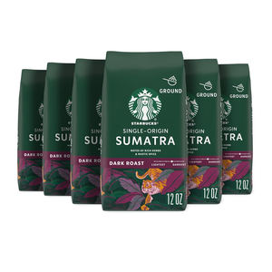 Starbucks Ground Coffee—Dark Roast Coffee—Sumatra—100% Arabica—6 bags (12 oz each) : $29.88 or less