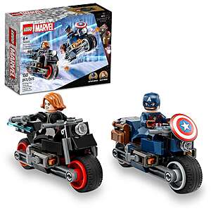 LEGO Sets: 130-Piece Marvel Black Widow & Captain America Motorcycles $12.79, 354-Piece Super Mario Adventures w/ Peach Starter Course $41.99 + Free Shipping w/ Prime or on $35+