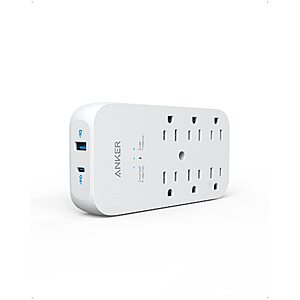 Prime Members: Anker 6-Outlet Wall Outlet Extender w/ 20W USB-C PD Port & USB-A Port $15.20 & More + Free S&H