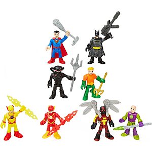 8-Piece Imaginext DC Super Friends Super-Hero Showdown Figure Set w/ Batman, Superman, Aquaman, The Flash & Super-Villains $8 + Free Shipping w/ Prime or on $35+