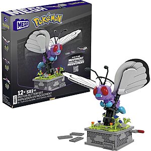 605-Piece Mega Pokemon Butterfree Building Set w/ Mechanized Movement & Display Case $24 + Free Shipping w/ Prime or on $35+