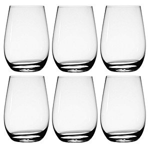 6-Pack of Stolzle Red or White Wine Crystal Stemless Glass Sets $17 & More + Free S&H