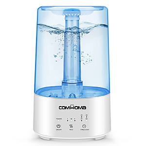 ComHoma 3.5L Top Fill Cool Mist Humidifier with essential oils Compatibility and 7 Colors Night Light for $17.20 + Free Shipping