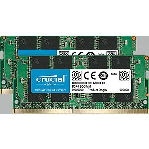 Crucial 32GB (2x16GB) DDR4-3200 SODIMM Laptop Memory - Best Buy via DoorDash (Dashpass Members) $32.84