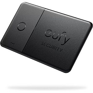 Limited-time deal: eufy Security by Anker SmartTrack Card (Black, 1-Pack), Works with Apple Find My (iOS Only), Wallet Tracker, Phone Finder, Water Resistant, Up to 3-Yea - $16.99