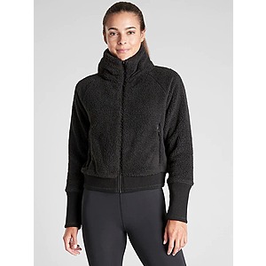 Women's' Athleta Tugga Sherpa Jacket (Plus Sizes) $30 - add $0.03 or More Filler for Free Shipping | FS for Select Navyist, Silver or Luxe
