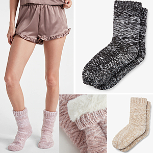 Express.com Women's Cozy Slipper Socks $10 + Free Store Pickup