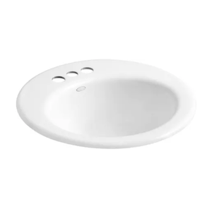 Kohler 19" Radiant Drop In Enameled Cast Iron Bathroom Sink w/ 3 Holes Drilled & Overflow, 4-Inch Centerset $22.17 + Free Shipping