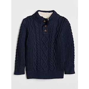 Gap Factory: Baby/Toddler PJ Set $5.60, Toddler Cable-Knit Sweater $8 & More + Free S/H