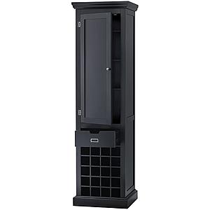 Home Decorators Collection Prescott Kitchen Pantry Cabinet w/ Wine Rack in Black $297 at Home Depot + Free Curbside Pickup