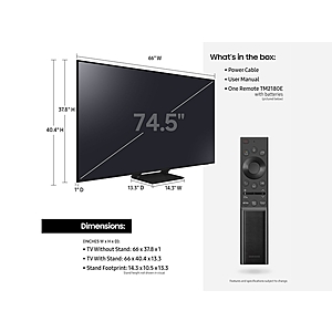 Samsung 75" Class Q70A QLED 4K Smart TV (2021) $1,119.99 with EPP discount and you will get $200.00 Samsung credit