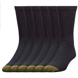 Gold Toe Men's 6-Pack Cotton Crew 656 Athletic Sock  $9.99 or $9.49 with S&S  Amazon Shipped   Big Size and Regular Sizes included  White or Black