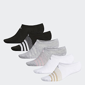 6-Pair adidas Women's Superlite No-Show Socks 2 for $15 + Free Shipping