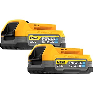 Dewalt DCBP034-2 20V MAX POWERSTACK Compact Lithium-Ion Battery (2-Pack)+ free tool $137.21