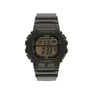 Casio Men's Watches: Black & Gold Digital Chronograph Watch $12 & More