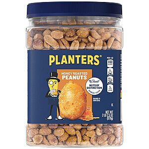 6-Pack 2.16-lb Planters Peanuts (Honey Roasted) $19.05 w/ S&S + Free S&H w/ Prime or $35+
