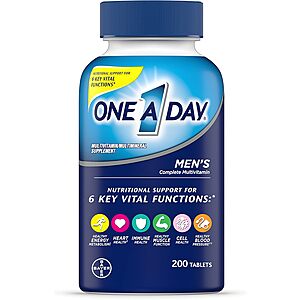 200-Count One A Day Men’s Multivitamin Tablets + $3.60 Amazon Promo Credit $11.40 w/ Subscribe & Save