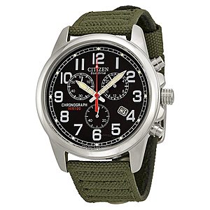 Citizen Men's Watches: Eco-Drive Watch w/ Canvas Strap $97 & More + Free S&H