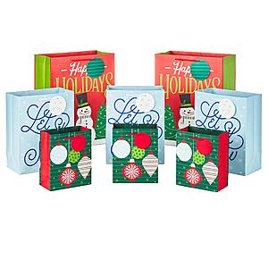 8-Bags Hallmark Christmas Holiday Gift Bag Assortment w/ Gift Tags $4 ($0.50 each) + Free Shipping w/ Prime or on $35+