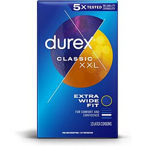 96-Count Durex Classic XXL Condoms​ $21 + Free Shipping w/ Amazon Prime $20.99
