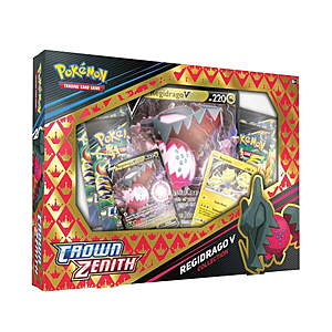 Select Walmart Stores: Pokémon Trading Card Games SAS12.5 Crown Zenith V Box Sets: Regidrago or Regieleki $14.95 Each + Free Shipping w/ Walmart+ or FS on $35+