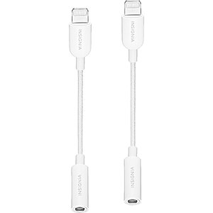 Select Best Buy Stores: 2-Pack Insignia Lightning to 3.5 mm Headphone Adapter $6 ($3 each) + Free Shipping