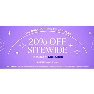 20% off Sitewide at Mooncat (Nail Polish) $1