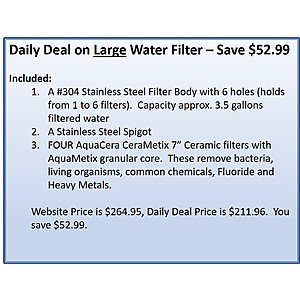 St. Paul Mercantile Cerametix Water Filter + Stainless Steel Body $208.25