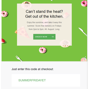 UberEats Free Deliveries on Fridays 2PM-5PM (August Only) - Possible YMMV