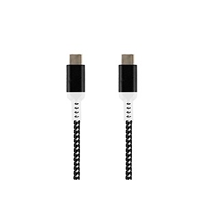 Monoprice Stealth Charge and Sync USB 2.0 Type-C to Type-C Cable, Up to 5A/100W, 3ft, White, $1.44 + Free Shipping