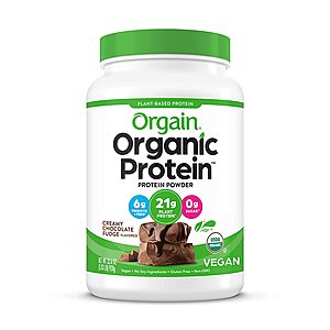 2.03-Lb Orgain Organic Plant Based Protein Powder (Chocolate Fudge or Vanilla) $17.59 & MORE w/ Subscribe & Save