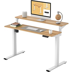 FLEXISPOT EF1 2-Tier Height Adjustable Electric Standing Desk (48" x 24") $152.99 + Free Shipping