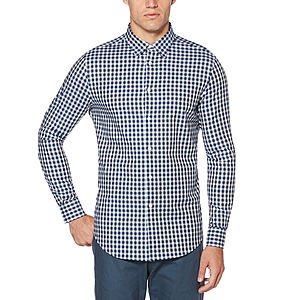 PERRY ELLIS: Men's Sitewide 40% Off Sale w/Additional 15% Off AC - Herringbone Shirt $15.29, Textured Sweater $17.84 +Free Shipping