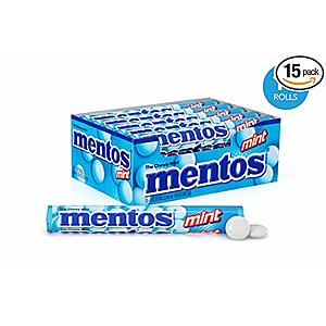 15-Rolls Mentos Chewy Candy (Mint Flavor) $6.75